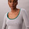 Maglione classico con scollo rotondo in misto cotone Maglione classico con scollo rotondo in misto cotone