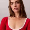 Maglione classico con scollo rotondo in misto cotone Maglione classico con scollo rotondo in misto cotone
