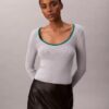 Maglione classico con scollo rotondo in misto cotone Maglione classico con scollo rotondo in misto cotone