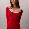 Maglione classico con scollo rotondo in misto cotone Maglione classico con scollo rotondo in misto cotone