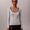 Maglione classico con scollo rotondo in misto cotone Maglione classico con scollo rotondo in misto cotone