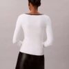 Maglione classico con scollo rotondo in misto cotone Maglione classico con scollo rotondo in misto cotone