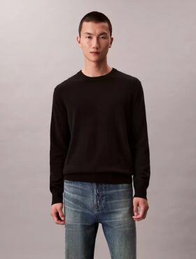 Maglione classico in cashmere a girocollo
