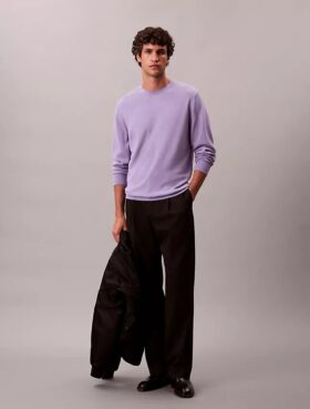 Maglione classico in lana merino