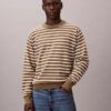 Maglione comodo a righe in morbido cotone Maglione comodo a righe in morbido cotone