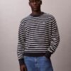 Maglione comodo a righe in morbido cotone Maglione comodo a righe in morbido cotone