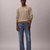 Maglione comodo a righe in morbido cotone Maglione comodo a righe in morbido cotone