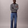 Maglione comodo a righe in morbido cotone Maglione comodo a righe in morbido cotone