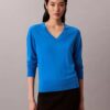 Maglione con scollo a V in lana merino Maglione con scollo a V in lana merino