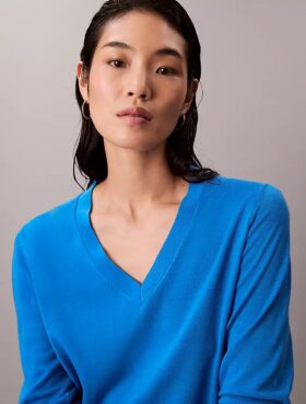 Maglione con scollo a V in lana merino