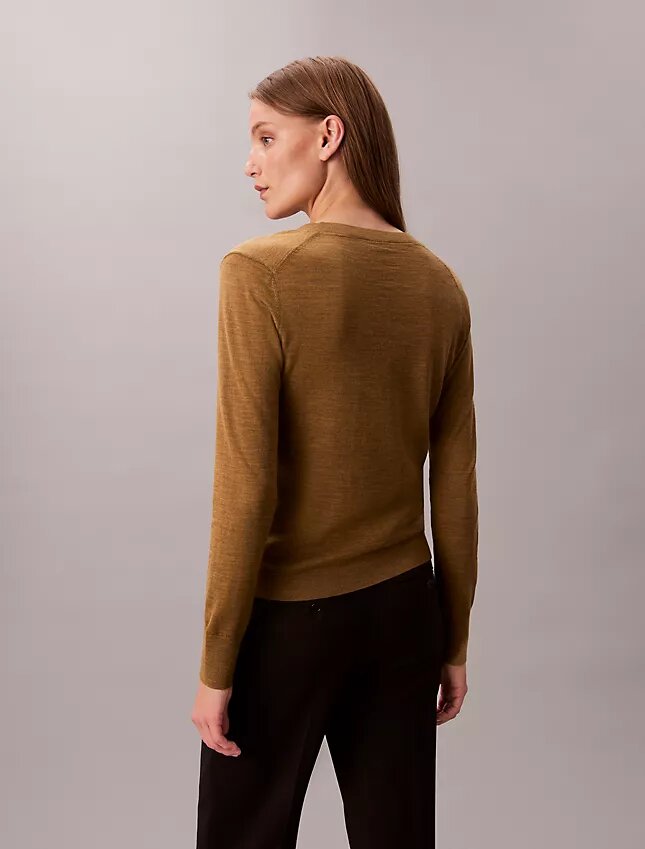 Maglione con scollo a V in lana merino Maglione con scollo a V in lana merino
