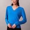 Maglione con scollo a V in lana merino Maglione con scollo a V in lana merino