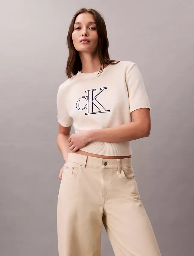 Maglione corto con Monogram Maglione corto con Monogram