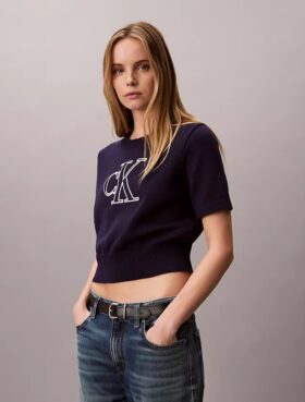Maglione corto con Monogram