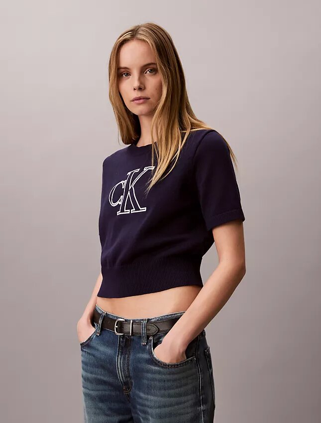 Maglione corto con Monogram Maglione corto con Monogram