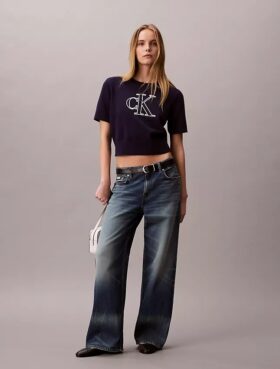 Maglione corto con Monogram