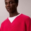Maglione dalla vestibilità comoda con scollo a V in misto lana merino