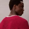 Maglione dalla vestibilità comoda con scollo a V in misto lana merino