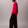 Maglione dalla vestibilità comoda con scollo a V in misto lana merino