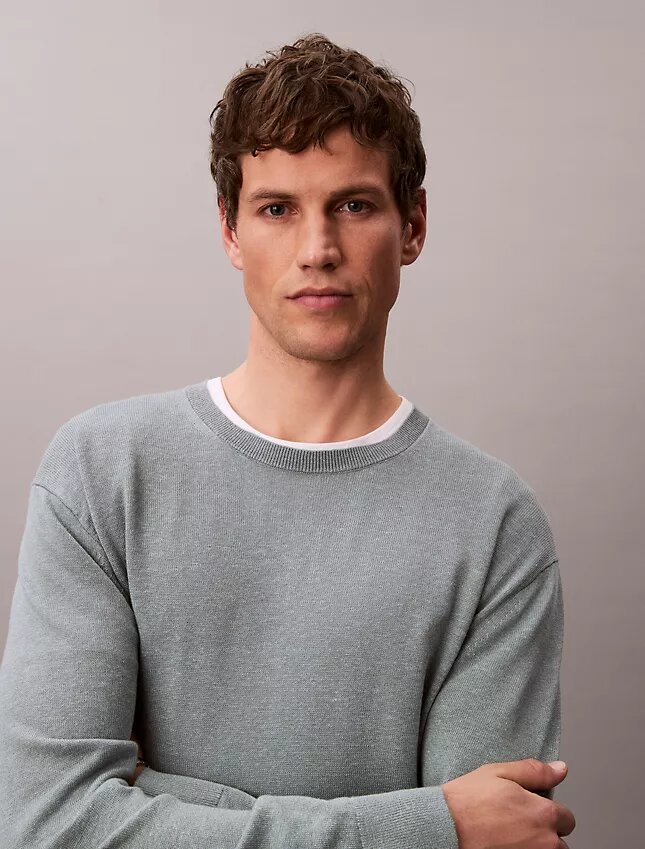 Maglione girocollo in misto lino Maglione girocollo in misto lino