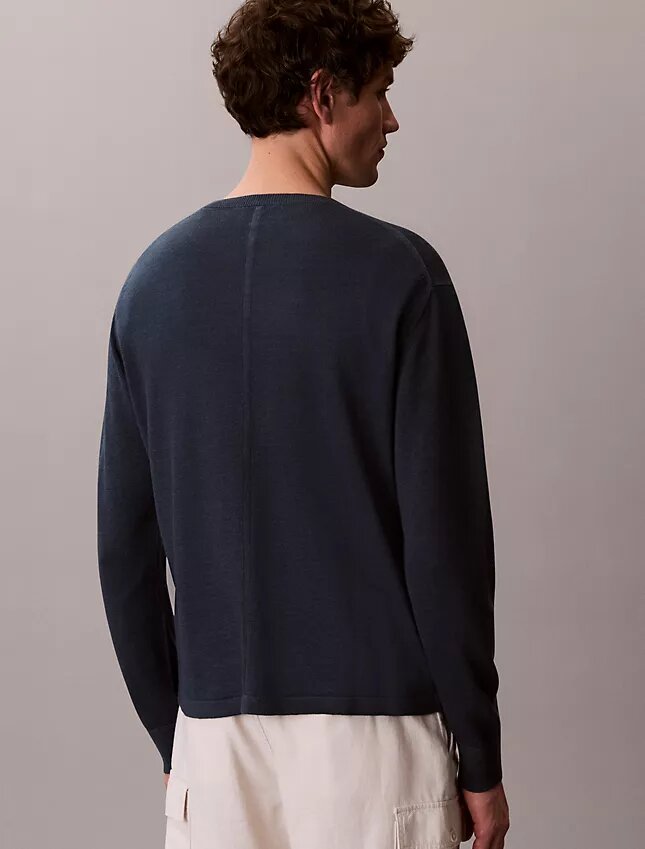 Maglione girocollo in misto lino Maglione girocollo in misto lino
