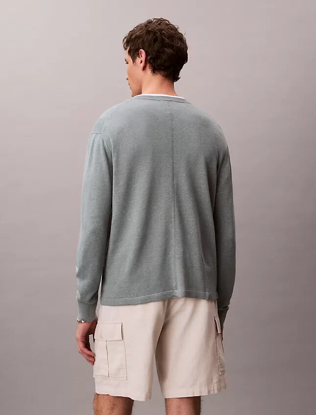 Maglione girocollo in misto lino Maglione girocollo in misto lino