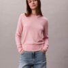 Maglione girocollo in misto merino extra fine Maglione girocollo in misto merino extra fine
