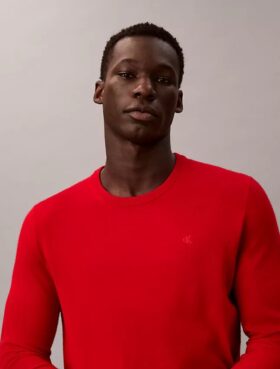 Maglione girocollo in misto merino extra fine
