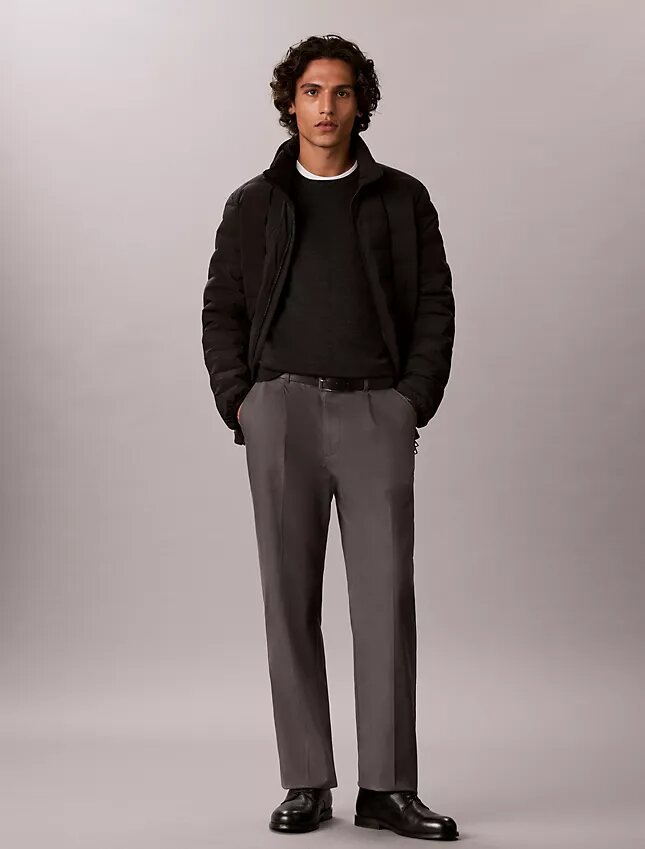 Maglione girocollo in misto merino extra fine Maglione girocollo in misto merino extra fine