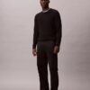 Maglione girocollo in misto merino extra fine Maglione girocollo in misto merino extra fine
