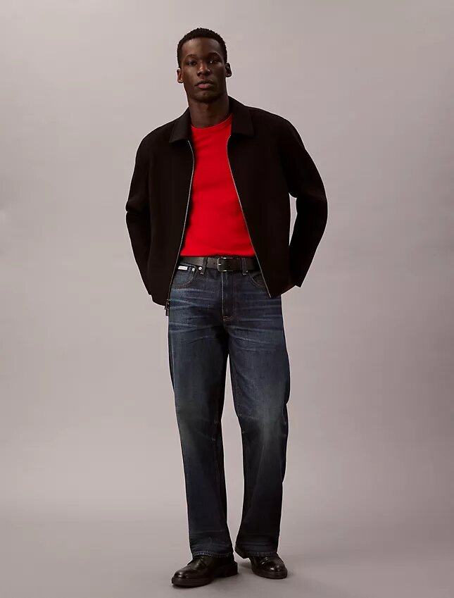 Maglione girocollo in misto merino extra fine Maglione girocollo in misto merino extra fine