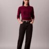 Maglione in ciniglia di cotone liscio con Monogram