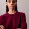Maglione in ciniglia di cotone liscio con Monogram