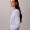Maglione in ciniglia di cotone liscio con Monogram