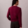 Maglione in ciniglia di cotone liscio con Monogram