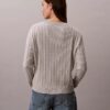 Maglione in cotone a trecce Maglione in cotone a trecce