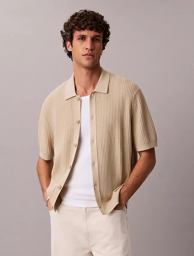 Maglione in cotone Camicia button-down Maglione in cotone Camicia button-down