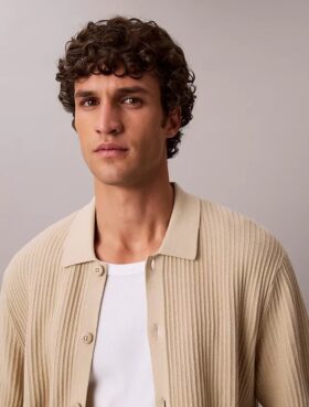 Maglione in cotone Camicia button-down