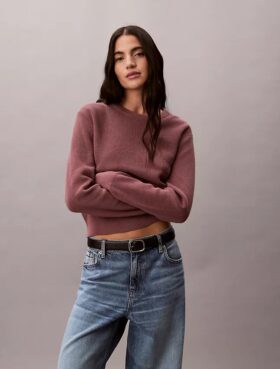 Maglione in cotone liscio con Monogram