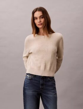 Maglione in cotone liscio con Monogram