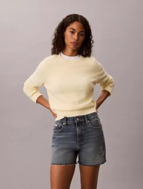Maglione in cotone liscio con Monogram