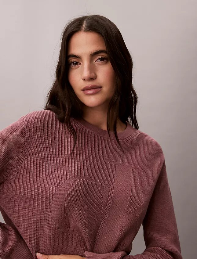 Maglione in cotone liscio con Monogram Maglione in cotone liscio con Monogram