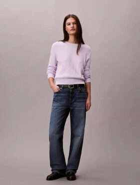 Maglione in cotone liscio con Monogram