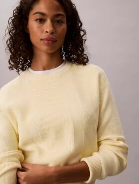 Maglione in cotone liscio con Monogram