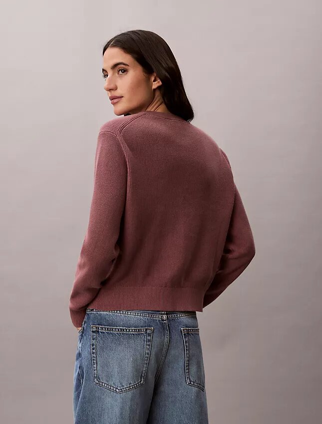 Maglione in cotone liscio con Monogram Maglione in cotone liscio con Monogram