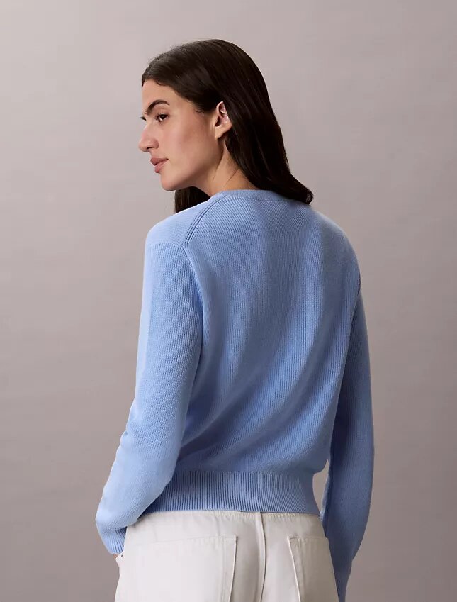 Maglione in cotone liscio con Monogram Maglione in cotone liscio con Monogram