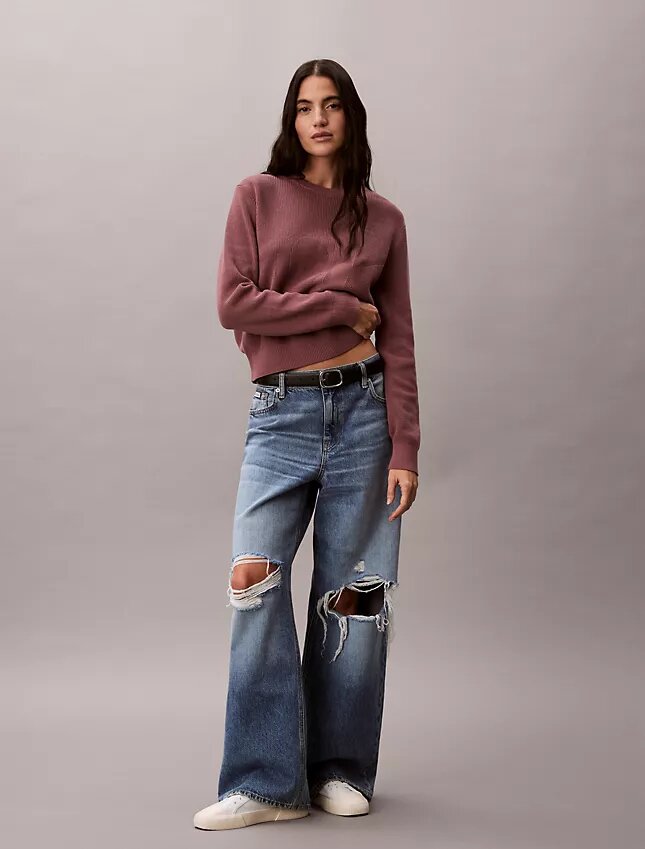 Maglione in cotone liscio con Monogram Maglione in cotone liscio con Monogram