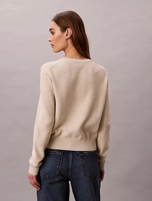 Maglione in cotone liscio con Monogram Maglione in cotone liscio con Monogram