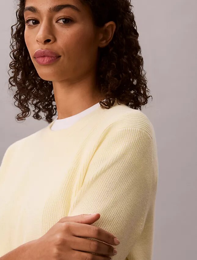 Maglione in cotone liscio con Monogram Maglione in cotone liscio con Monogram