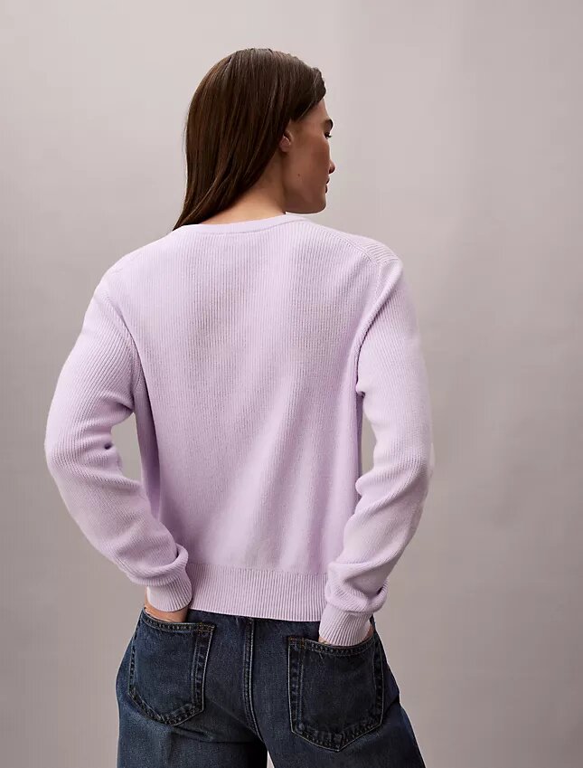 Maglione in cotone liscio con Monogram Maglione in cotone liscio con Monogram
